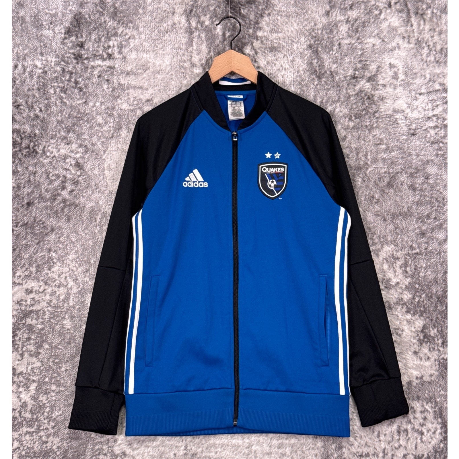 Adidas Jacket Medium Mens San Jose Quakes Full Zip On Field Warmup Track